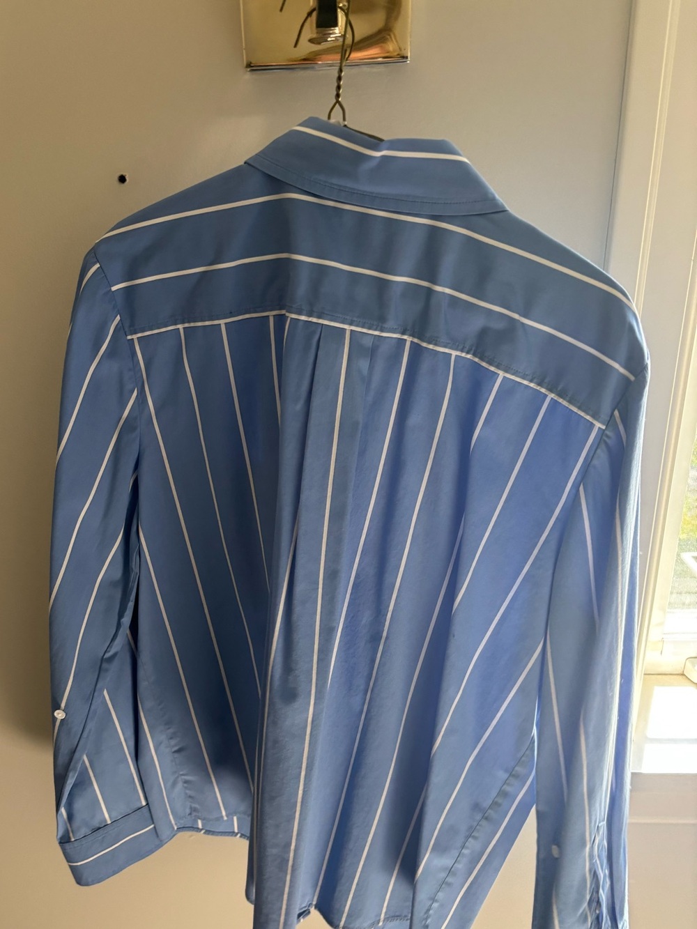 Madewell Blue and White Striped Button-Up Blouse - Picture 5 of 9